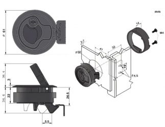 nylonTurning Lock Lift Handle